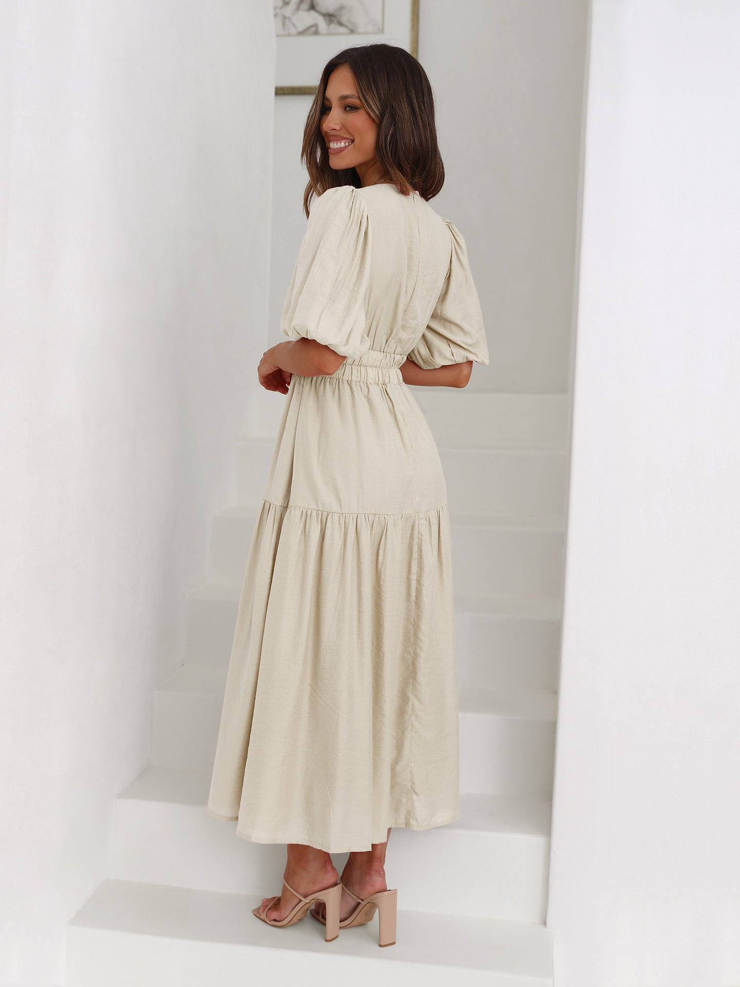 Lucilia™ - Sophisticated Puff-Sleeve Dress