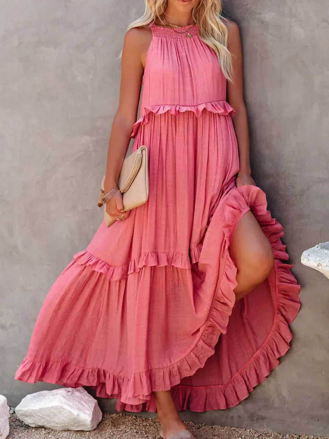 Charlize™ - Sunshine Ruffle Maxi Dress