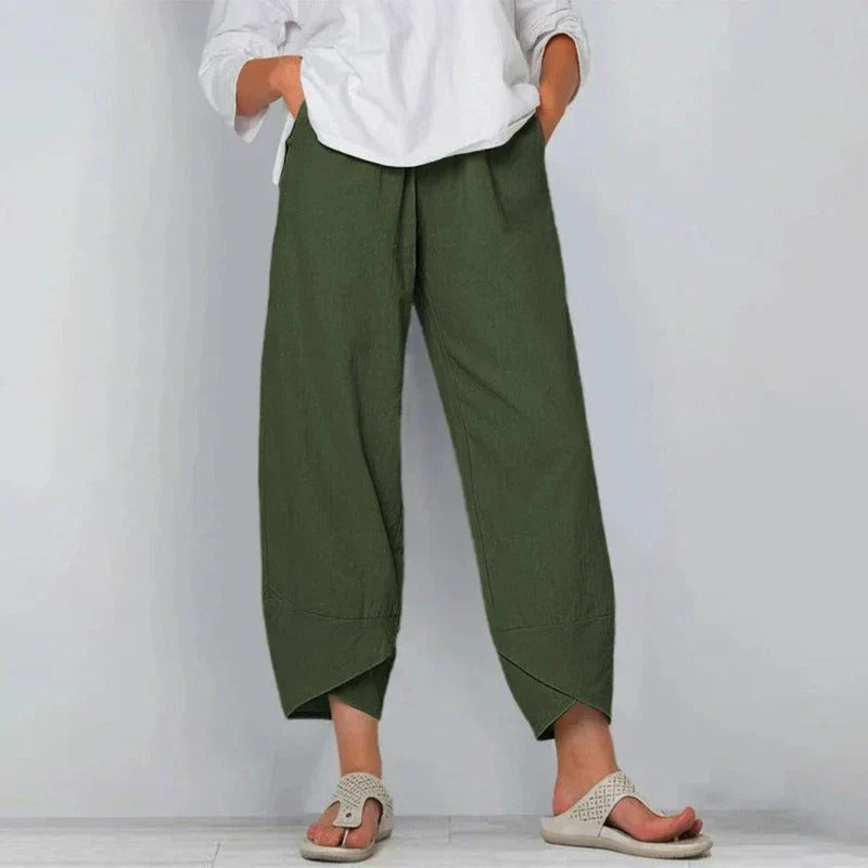 Natalie™- Chic Cotton & Linen Trousers