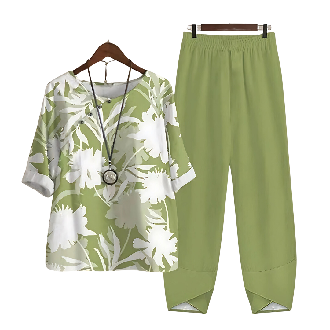 Rhea™ - Effortless chic shirt and pant set