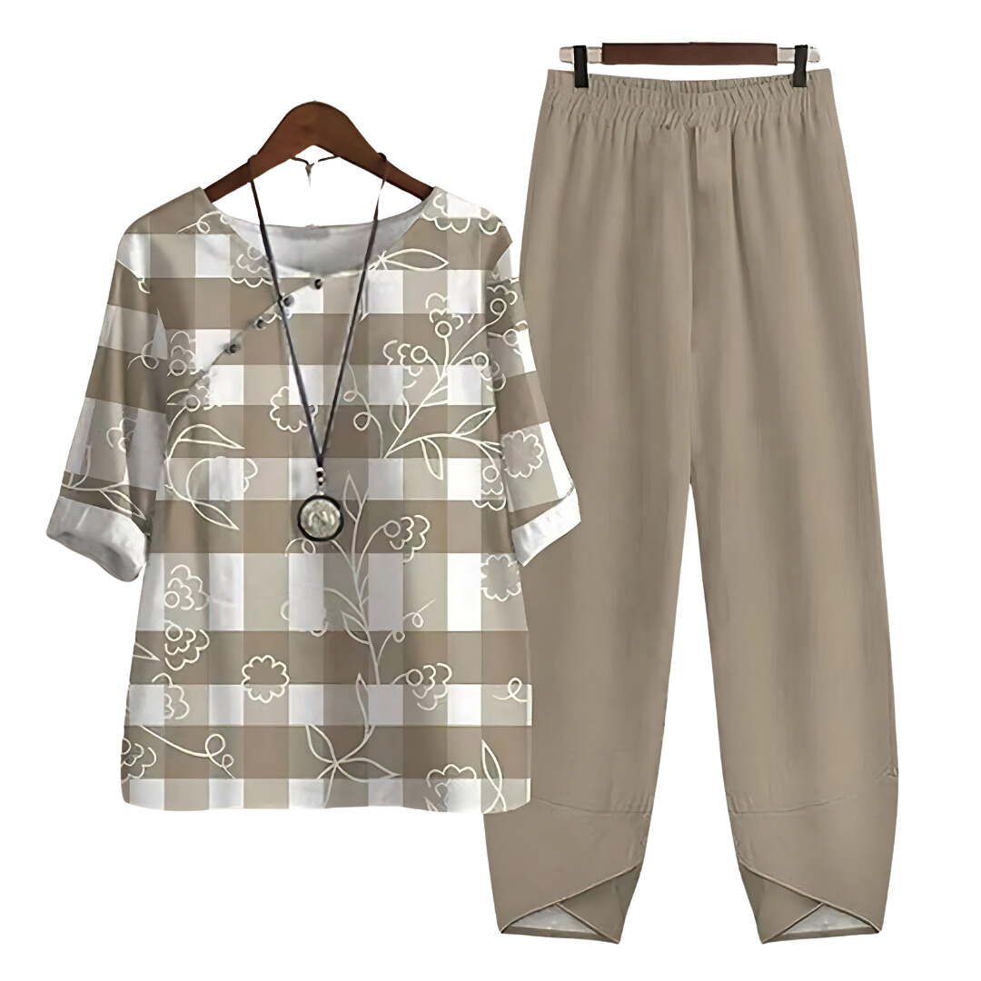 Rhea™ - Effortless chic shirt and pant set