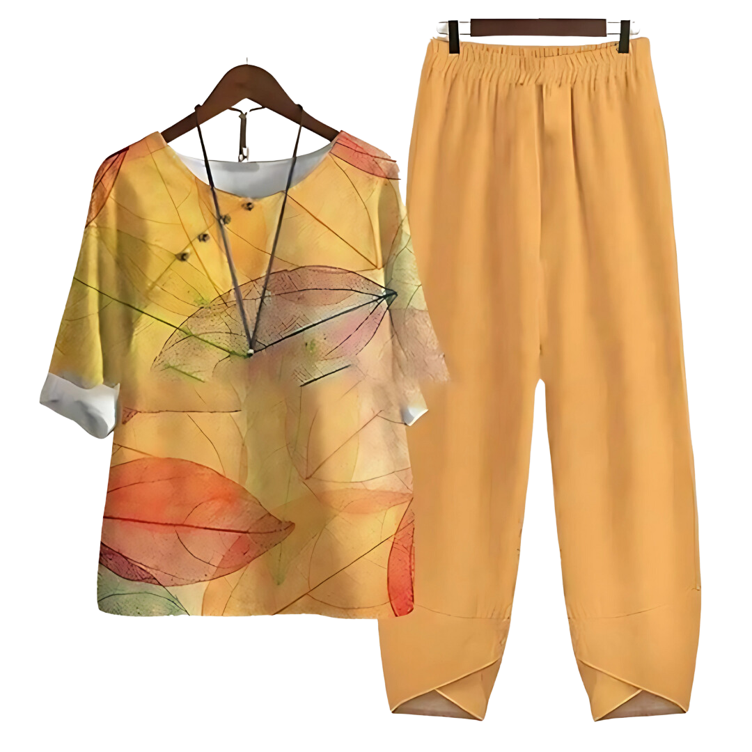 Rhea™ - Effortless chic shirt and pant set