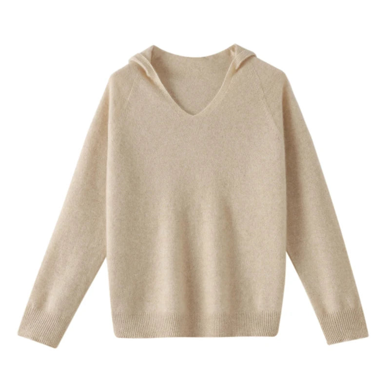 100% Merino Wool - Cozy women's hoodie