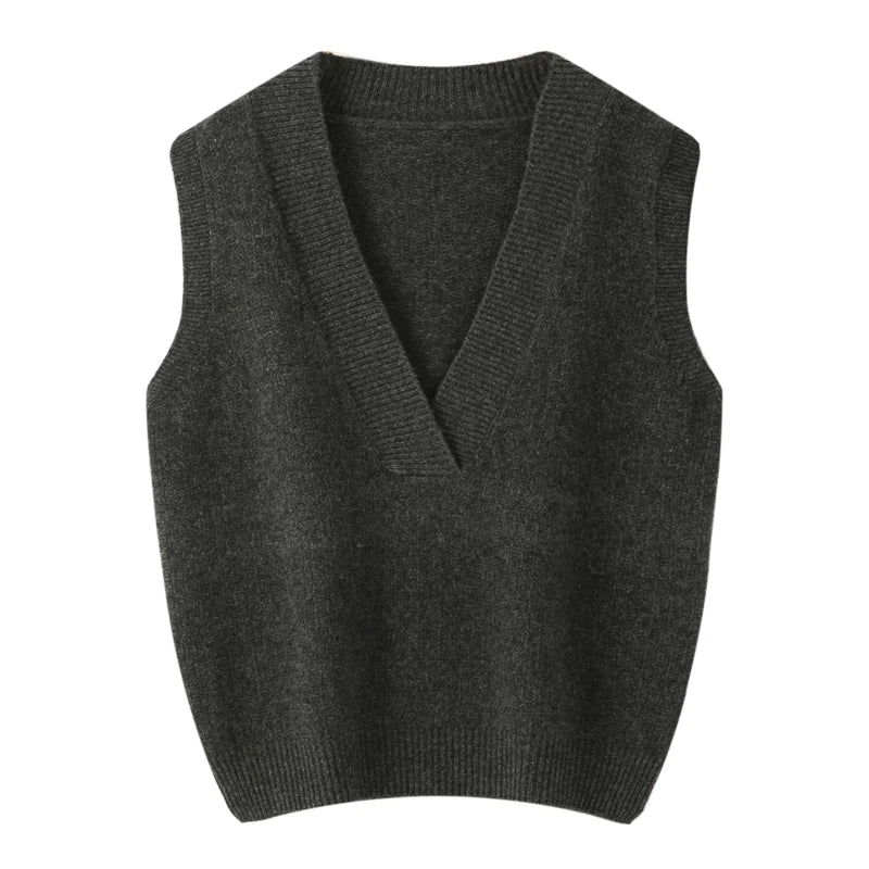 100% Merino Wool Sleeveless Pullover