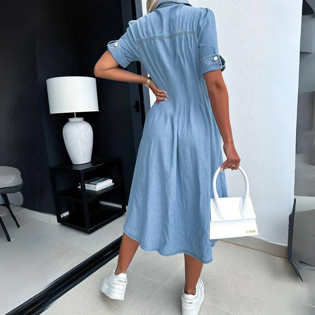 Elisa™ - Timeless Denim Midi