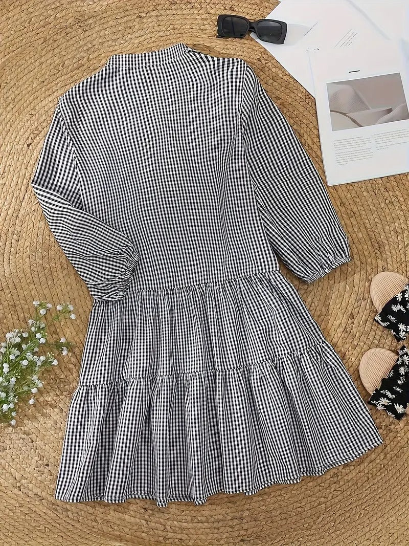 Alina - Chic Vibrant Gingham Dress