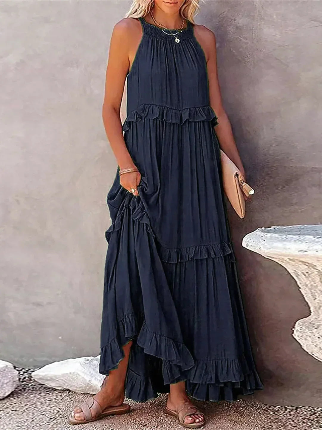 Charlize™ - Sunshine Ruffle Maxi Dress