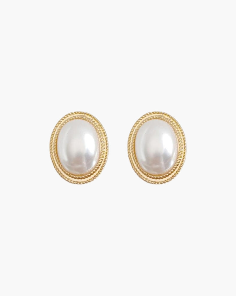 Radiance Oval Pearl Studs