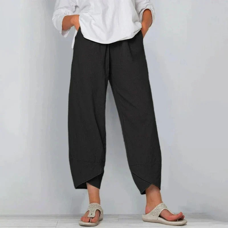 Natalie™-  Chic Cotton & Linen Trousers