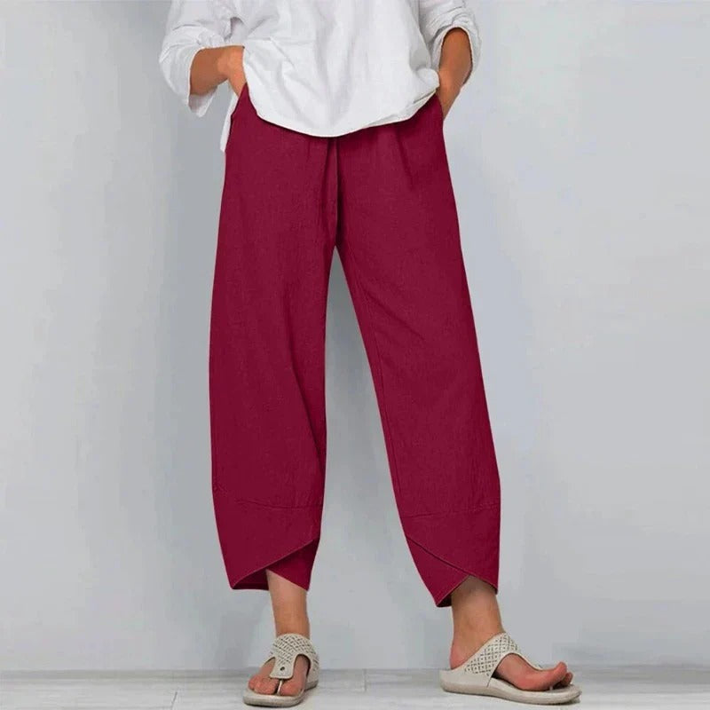 Natalie™-  Chic Cotton & Linen Trousers