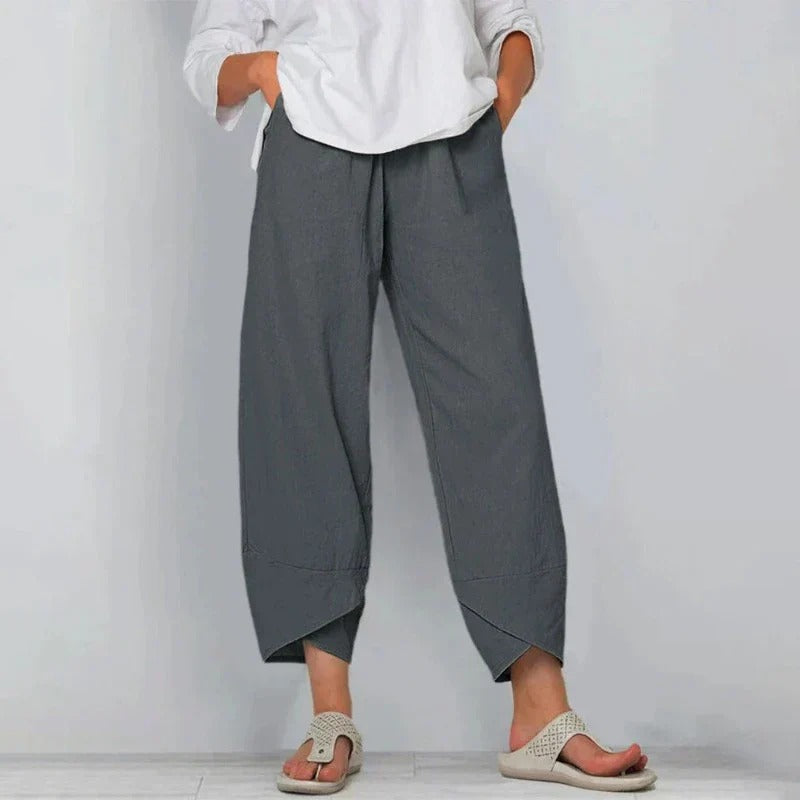 Natalie™-  Chic Cotton & Linen Trousers