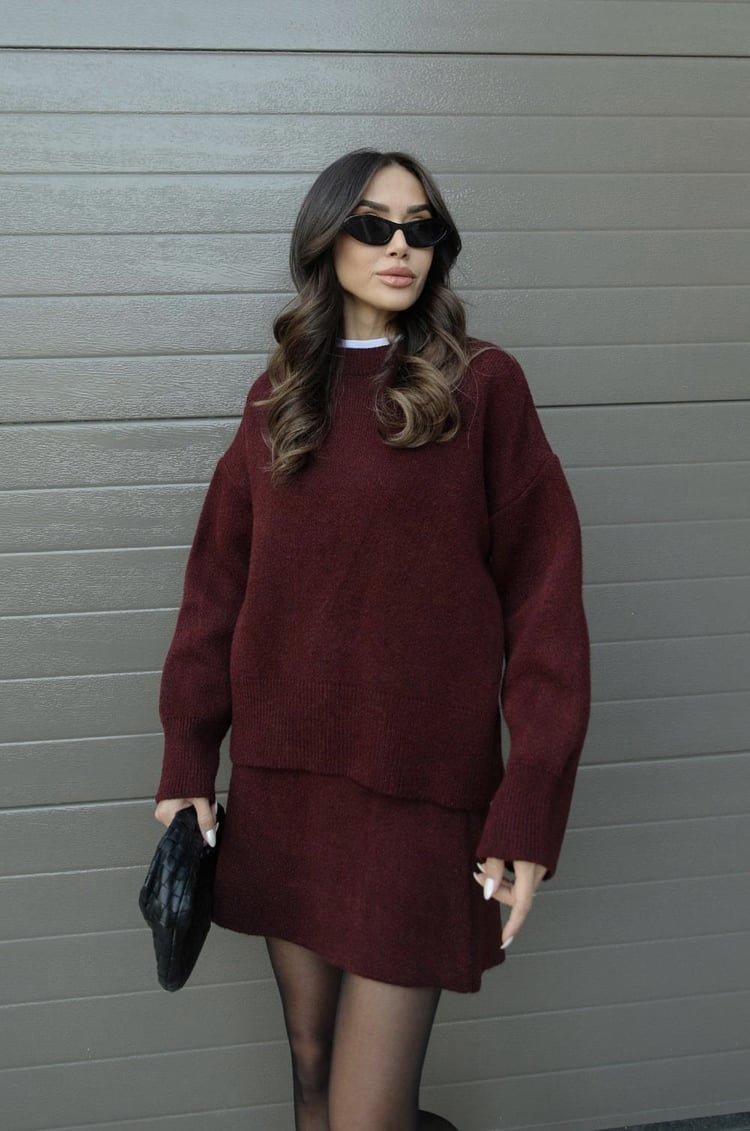 Ellora™ - Luxe Chic Sweater Skirt Ensemble