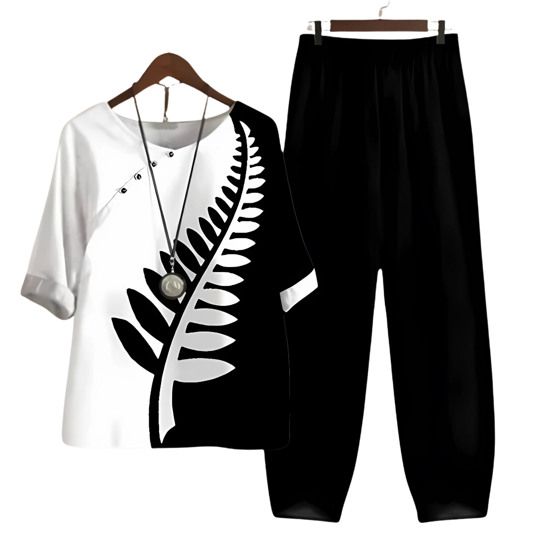 Rhea™ - Effortless chic shirt and pant set