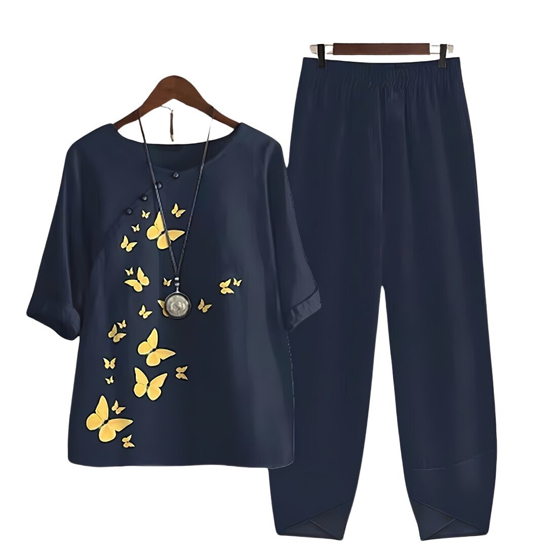 Rhea™ - Effortless chic shirt and pant set