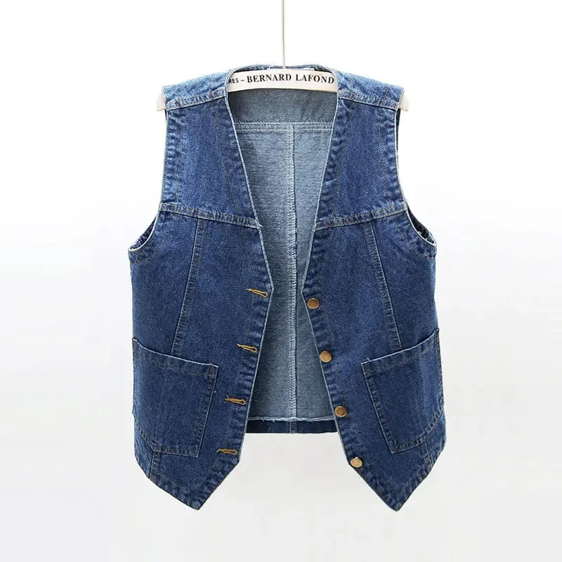 Sleeveless Denim Vest