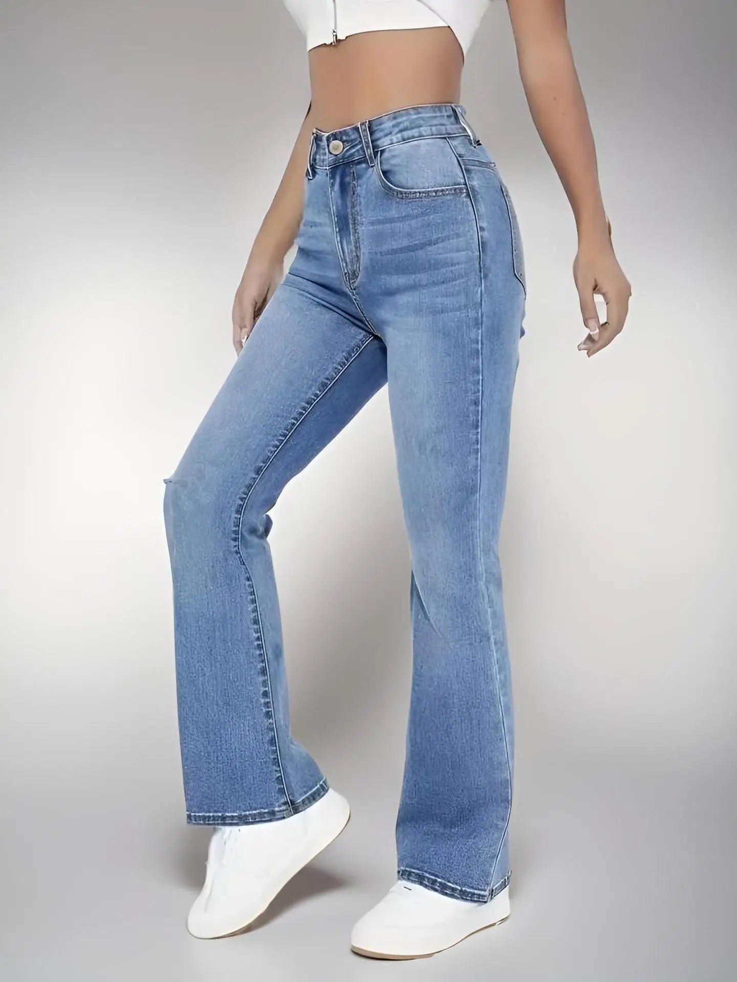 Elevate High-Waist Flare Jeans