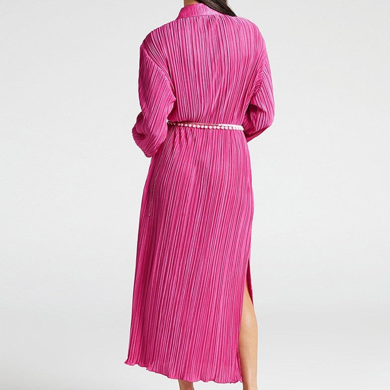 Evita™ Pleated Long Dress