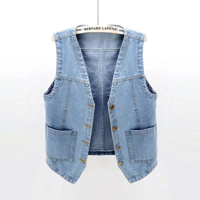 Sleeveless Denim Vest