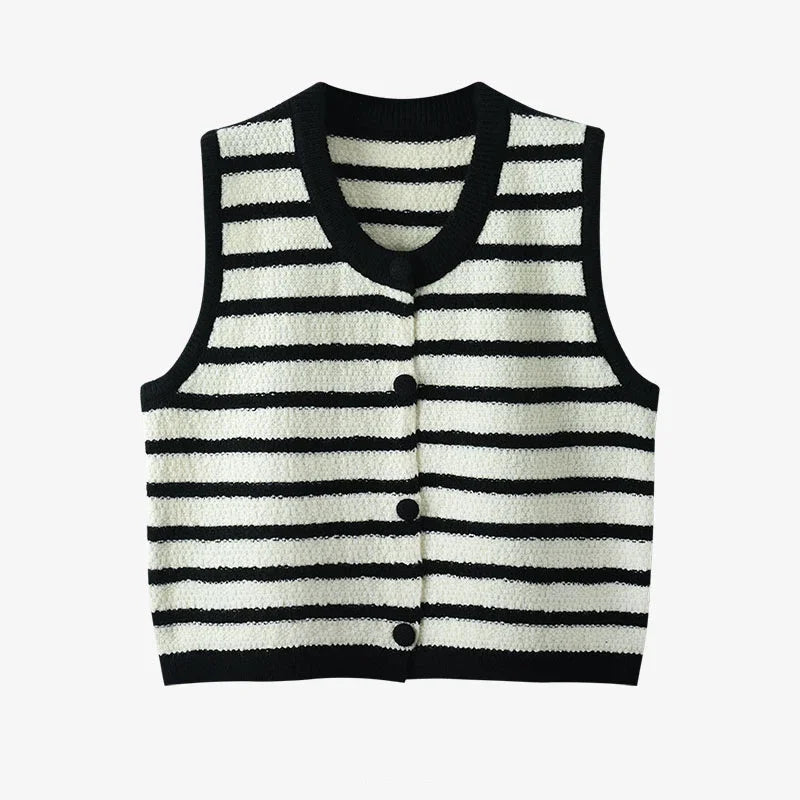 Striped sleeveless Sweater