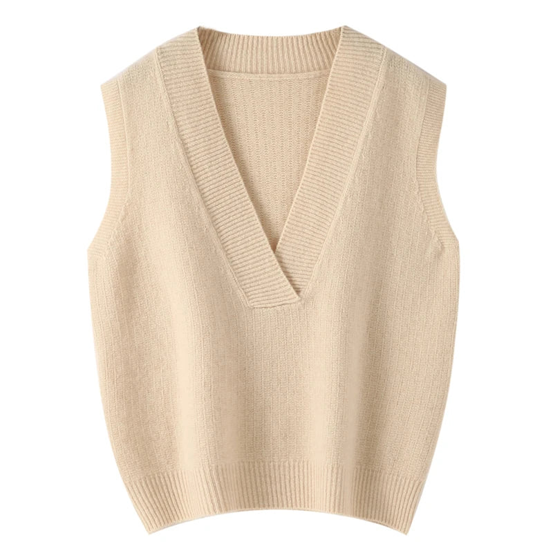 100% Merino Wool Sleeveless Pullover