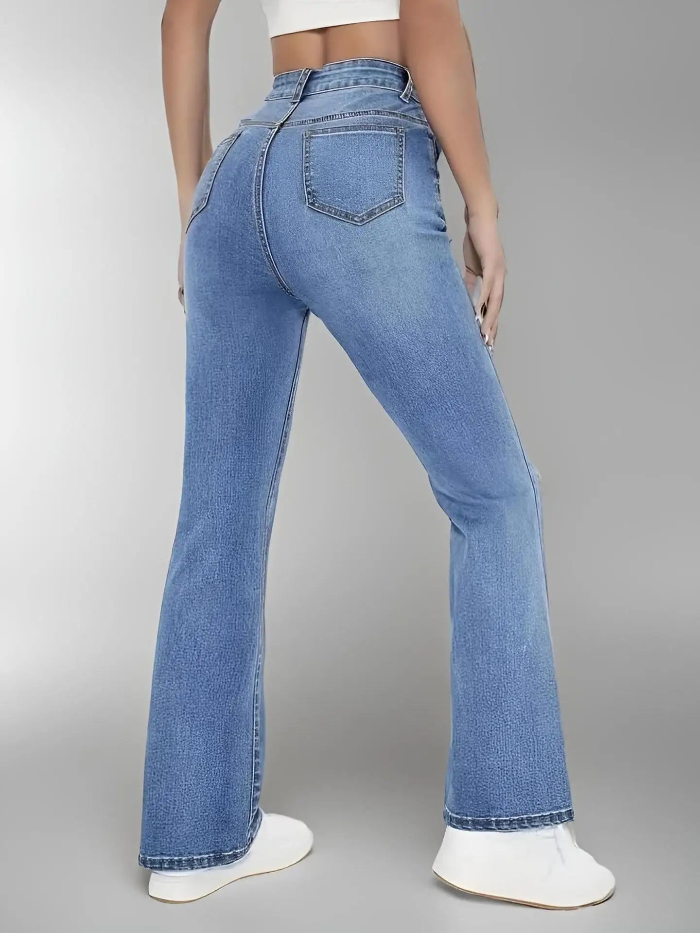 Elevate High-Waist Flare Jeans