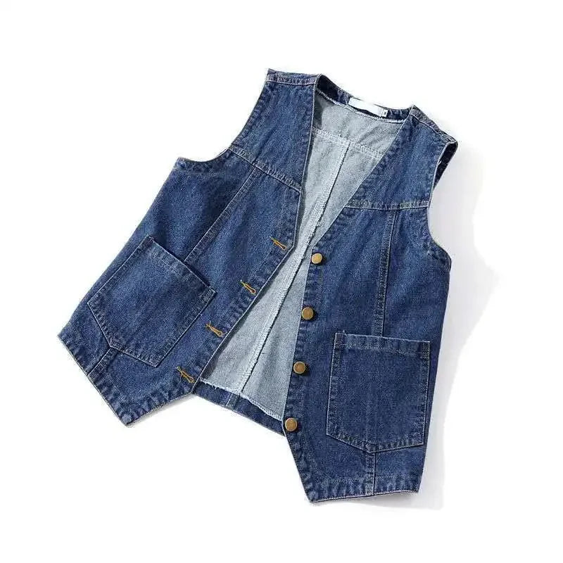 Sleeveless Denim Vest