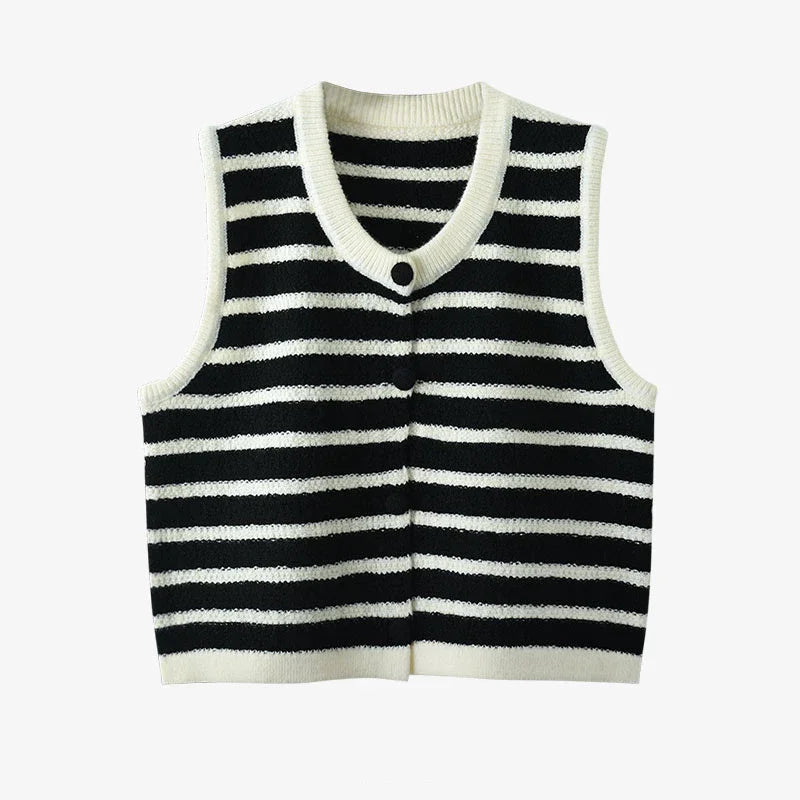 Striped sleeveless Sweater