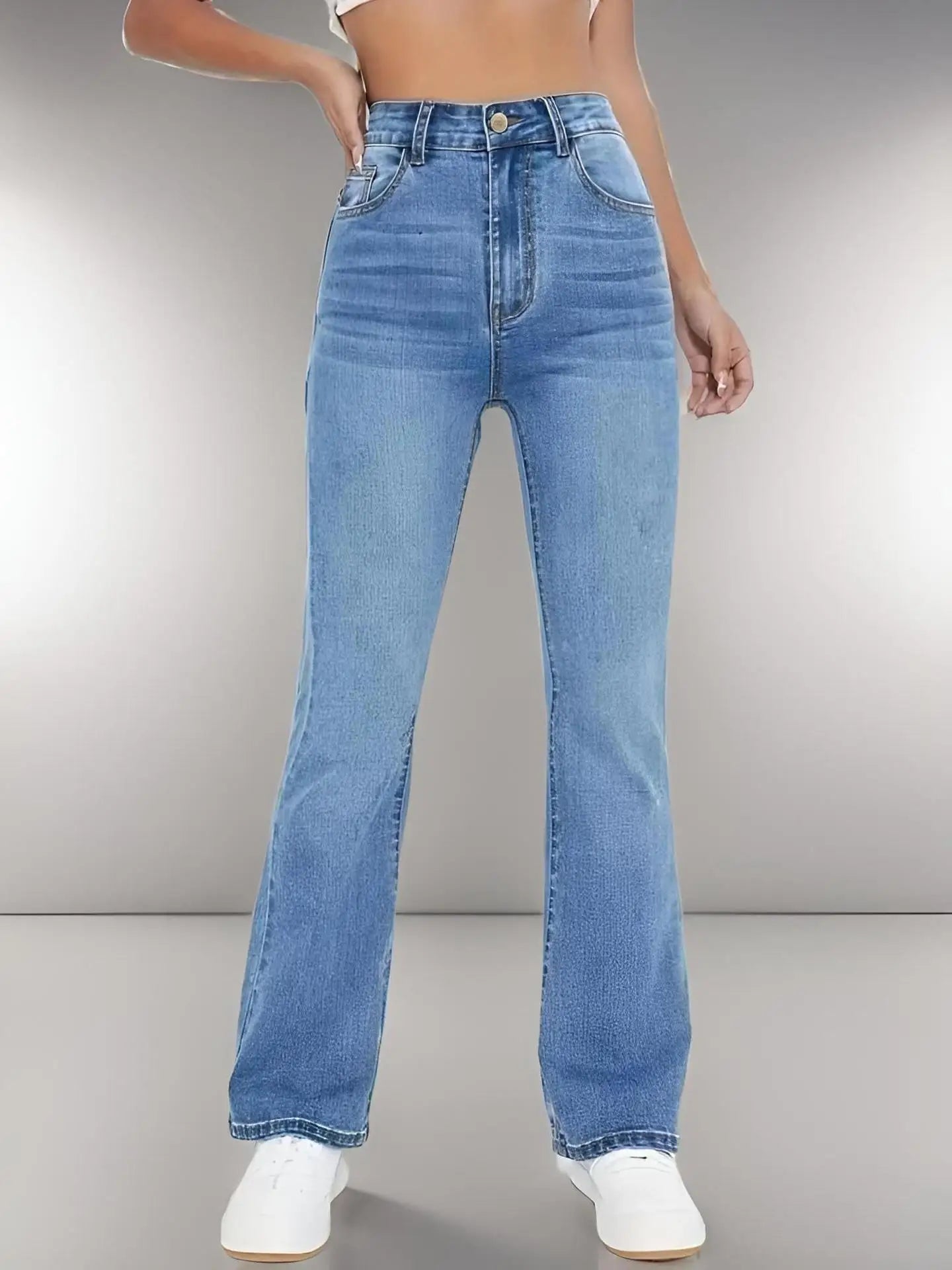 Elevate High-Waist Flare Jeans