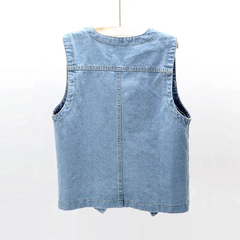 Sleeveless Denim Vest