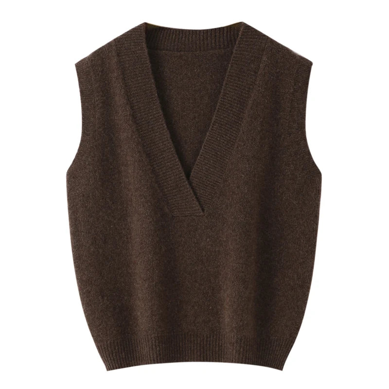 100% Merino Wool Sleeveless Pullover