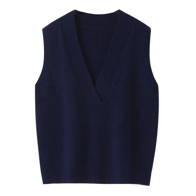 100% Merino Wool Sleeveless Pullover