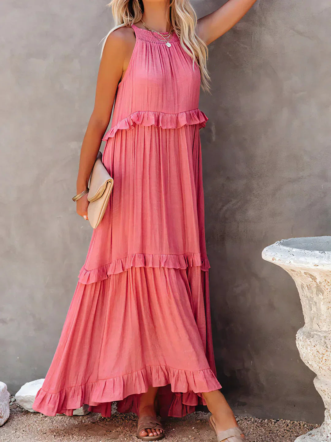 Charlize™ - Sunshine Ruffle Maxi Dress