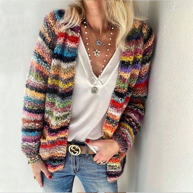 Charisse™ - Vibrant Knit Cardigan