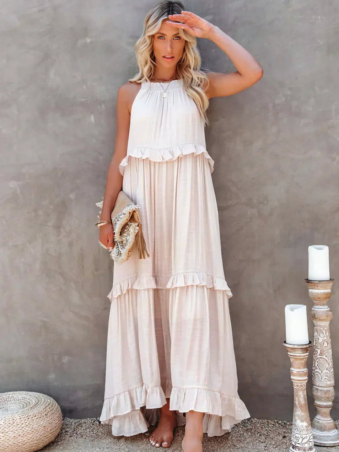 Charlize™ - Sunshine Ruffle Maxi Dress