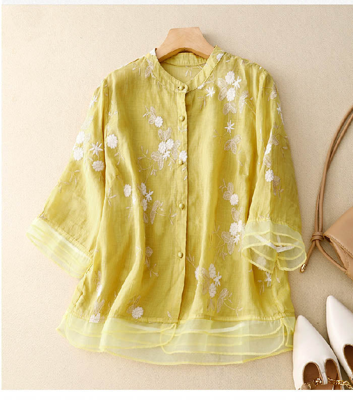 Elisette™ - Classic Embroidered Blouse